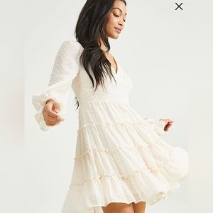 White Long Sleeve Altar'd State Dress